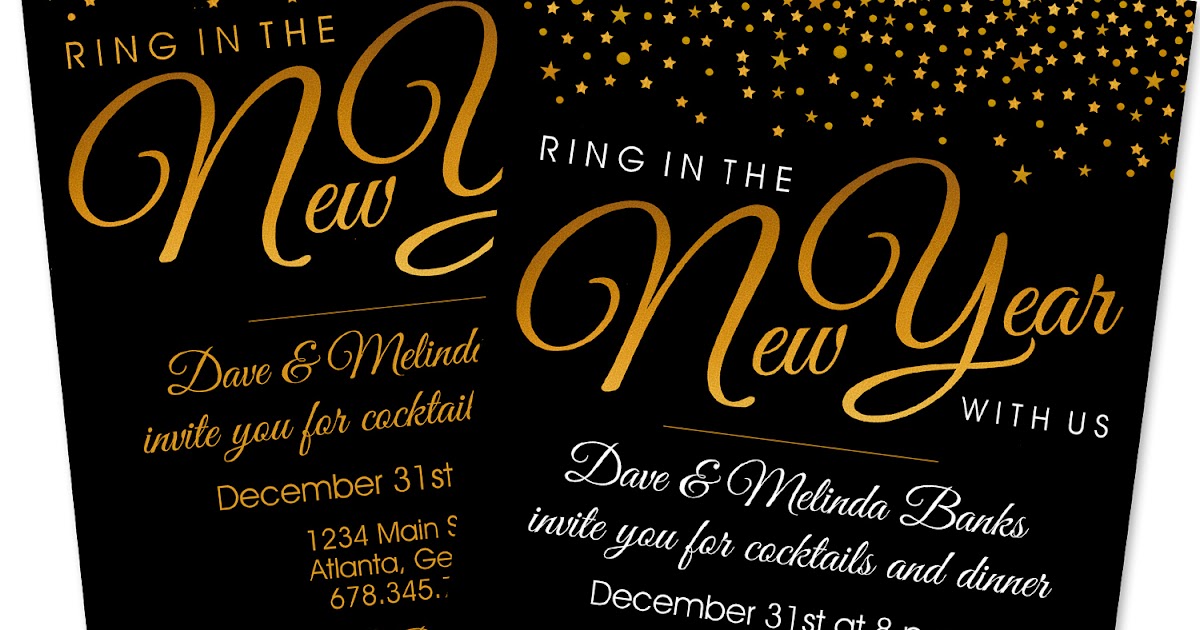 New year's eve party invitations 2021 Free Printable New Year's Eve Invitations | Free Printable Party Invitations
