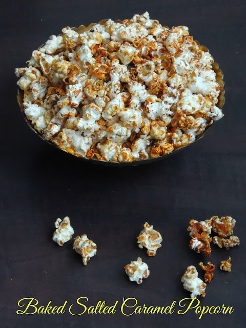 Baked salted caramel popcorn
