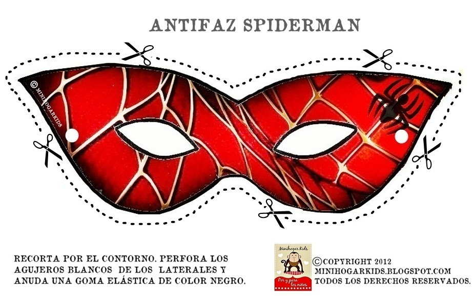 antifaz de araña - Buscar con Google | Antifaz, Spider-man, Spiderman
