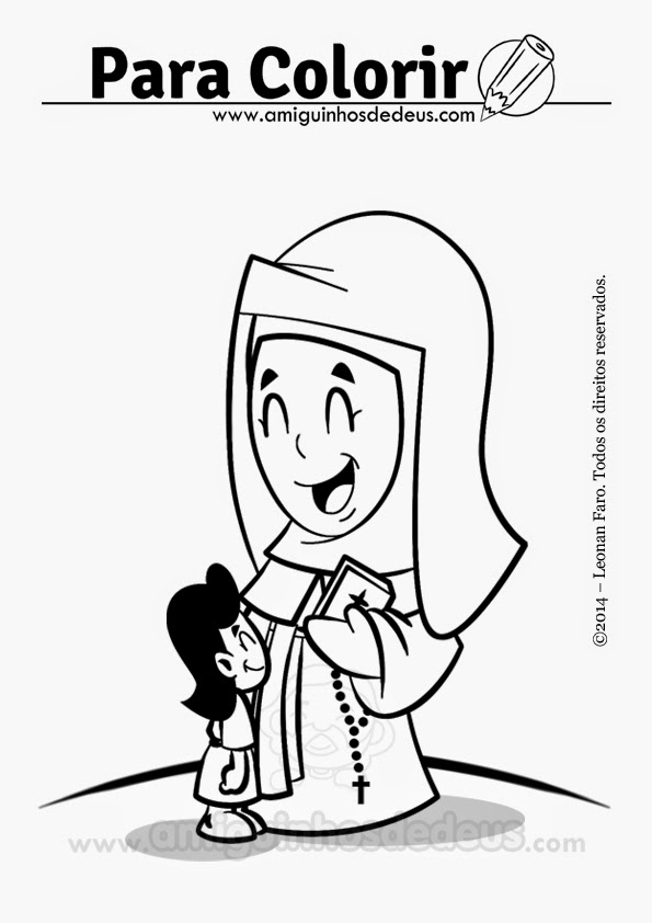 Santa Madre Paulina desenho para colorir