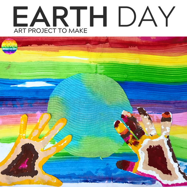 Stunning Earth Day Art Work to Make - combine three simple art techniques to create this stunning art project. Perfect for preschoolers and older children | you clever monkey