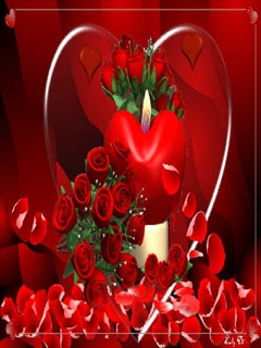 Red rose heart mobile wallpapers - Mobile wallpapers