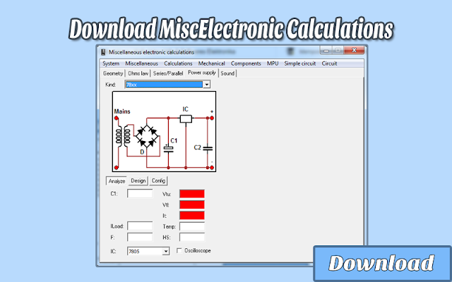 Download MiscElectronic Calculations | Kalkulator / Info & Softwares Elektronika 