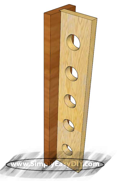 Simply Easy DIY DIY Vertical Wine Rack