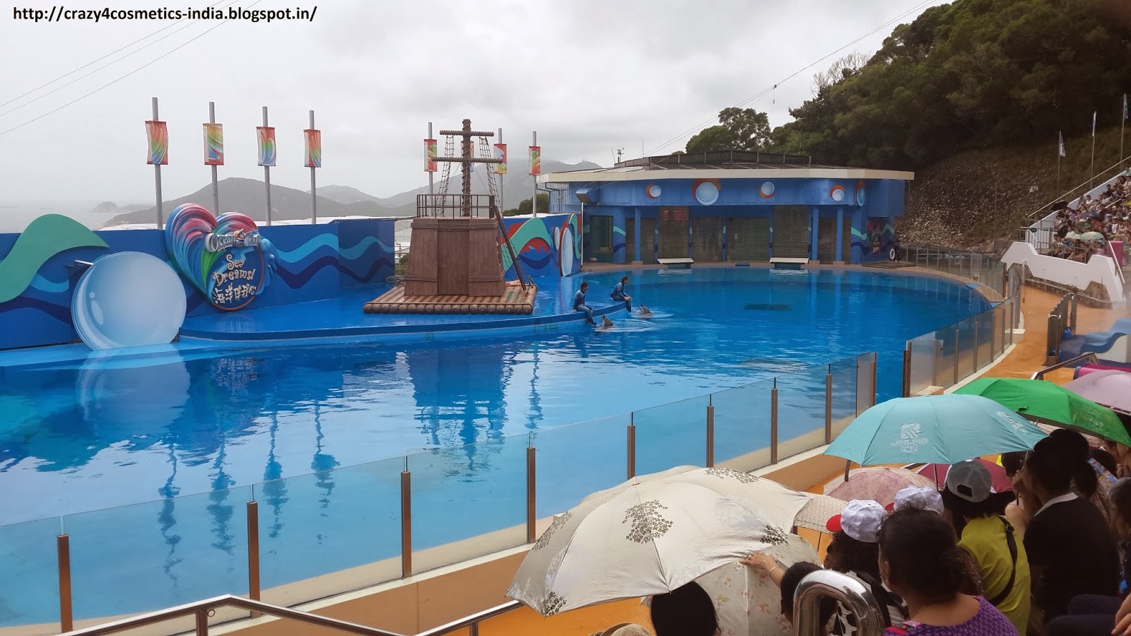 Hongkong Ocean Park dolphin show