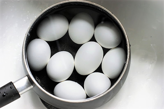Cooling Hard Boiled Eggs in Cold Water Image