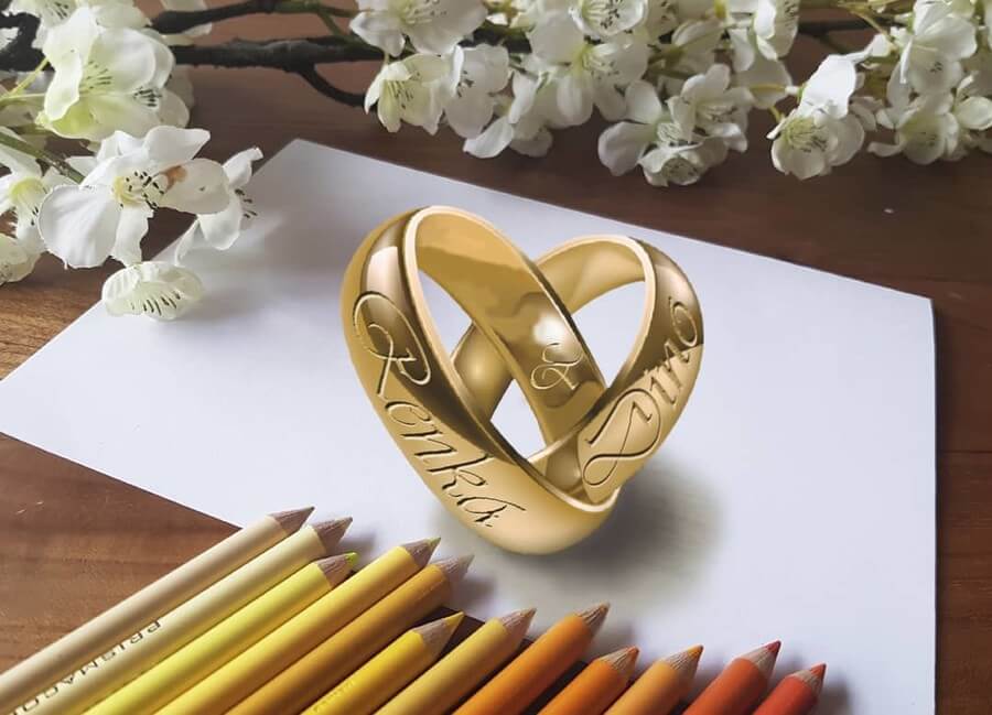 06-Two-golden-rings-Ramon-Bruin-Assortment-of-3D-Drawings-www-designstack-co
