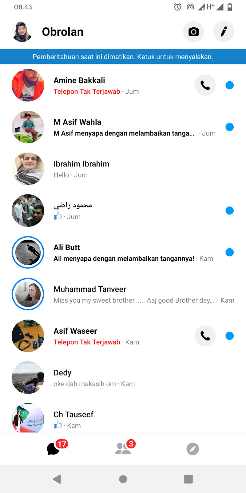 Cara Blokir Panggilan VC di Messenger Android