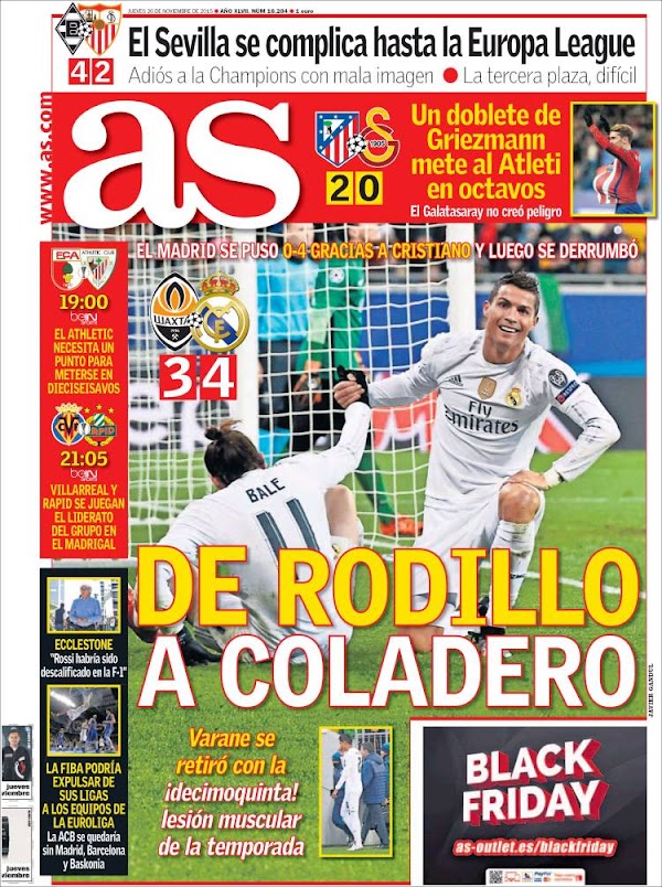 Real Madrid, AS: "De rodillo a coladero"