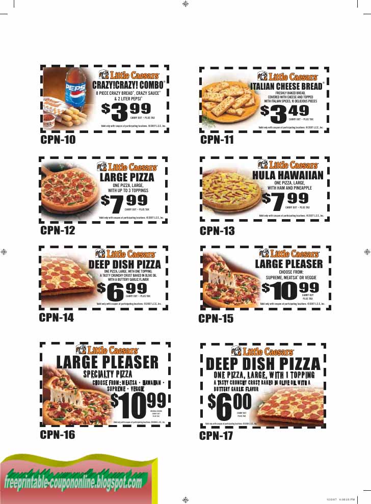 Printable Coupons 2018: Little Caesars Coupons