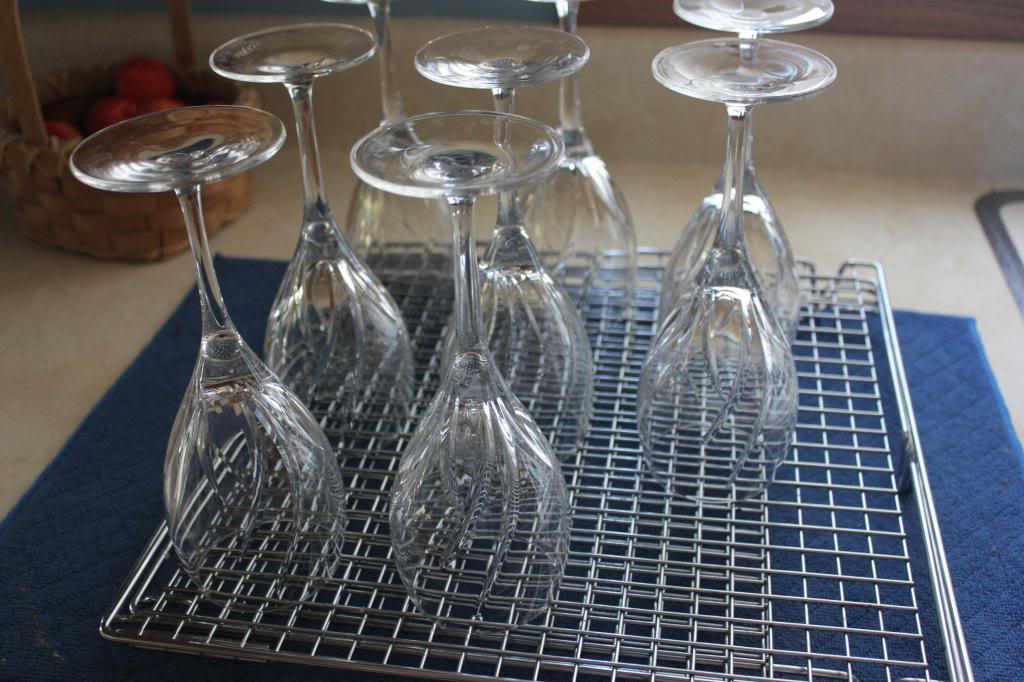 Clearwater Cottage Tip for Airdrying Wine Glasses