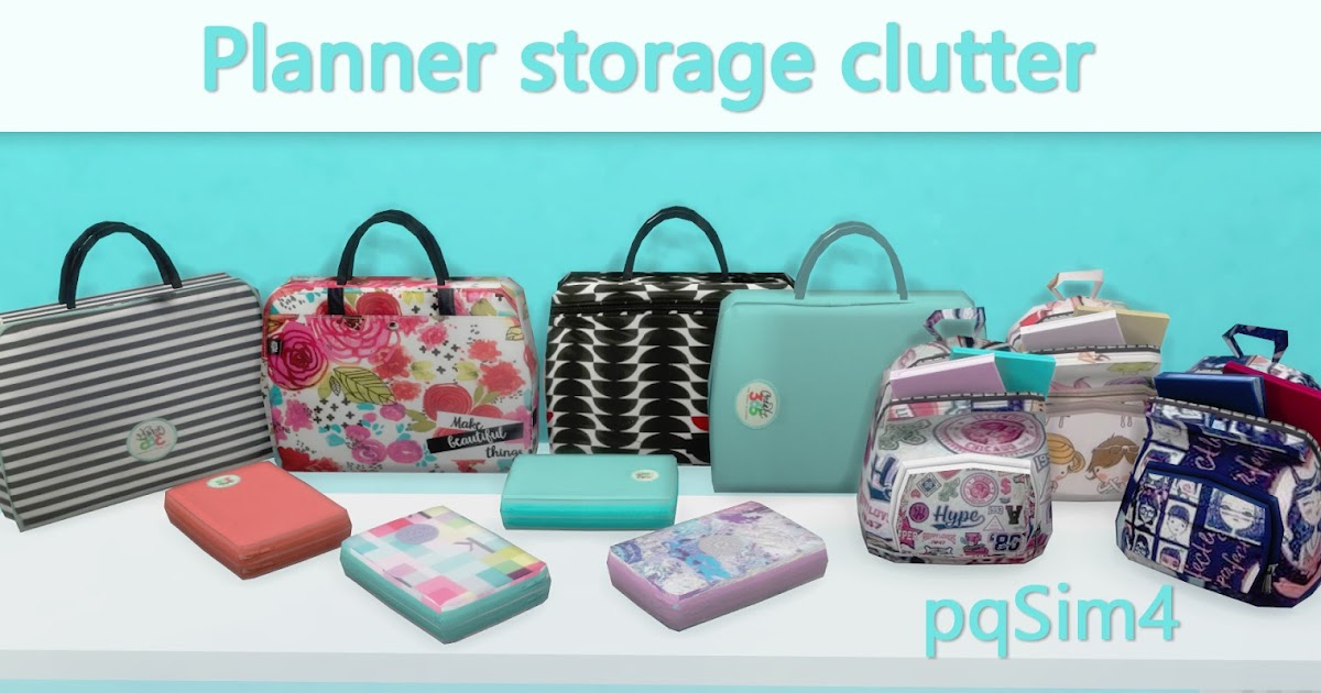 Sims 4 Ccs The Best Planner Storage Clutter By Pqsim4