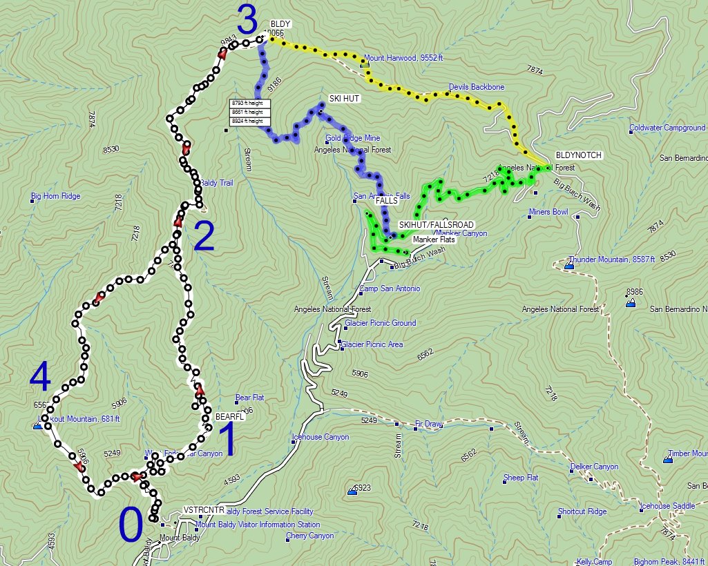 PEAK hikers 5/19 Mt Baldy via Bear Canyon Trail
