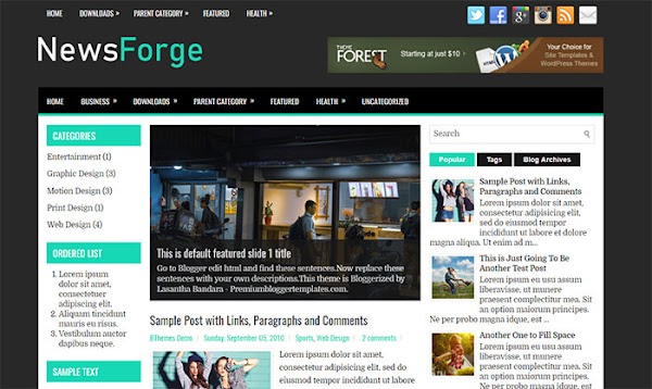 NewsForge Blogger Template NewsForge Blogger Template