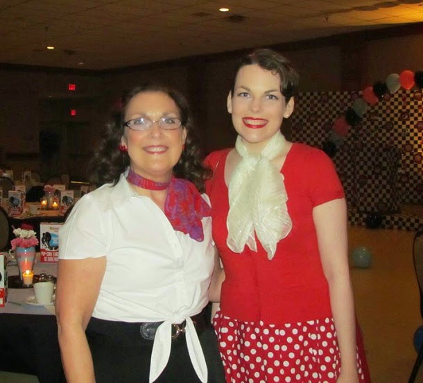 Suzanne Amlin, Cindy Amlin, A Coin For the Well, Village of Aspen Lake 50s dinner, 1950s retro themed