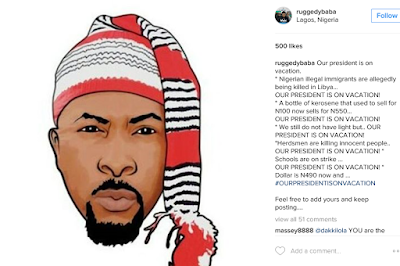 2ABC Rugged Man reacts to President Buhari being on vacation