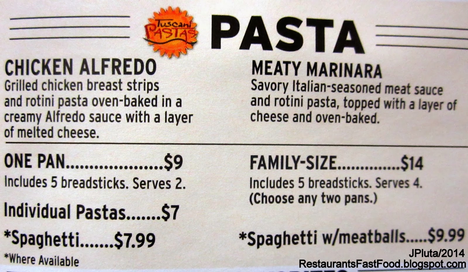 Restaurant Fast Food Menu McDonald's DQ BK Hamburger Pizza Mexican Taco