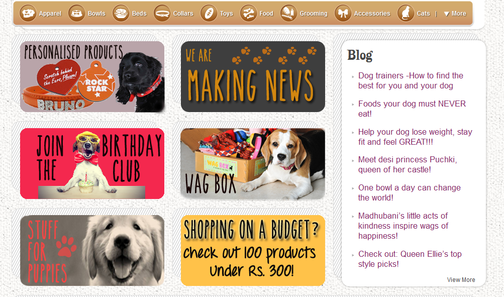 Online shopping  in India portal for dogs: Headsupfortails.com