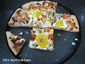 Obsesi Roti 11: Pizza Telur, Daging Asap, Tomat Cherry  & Keju