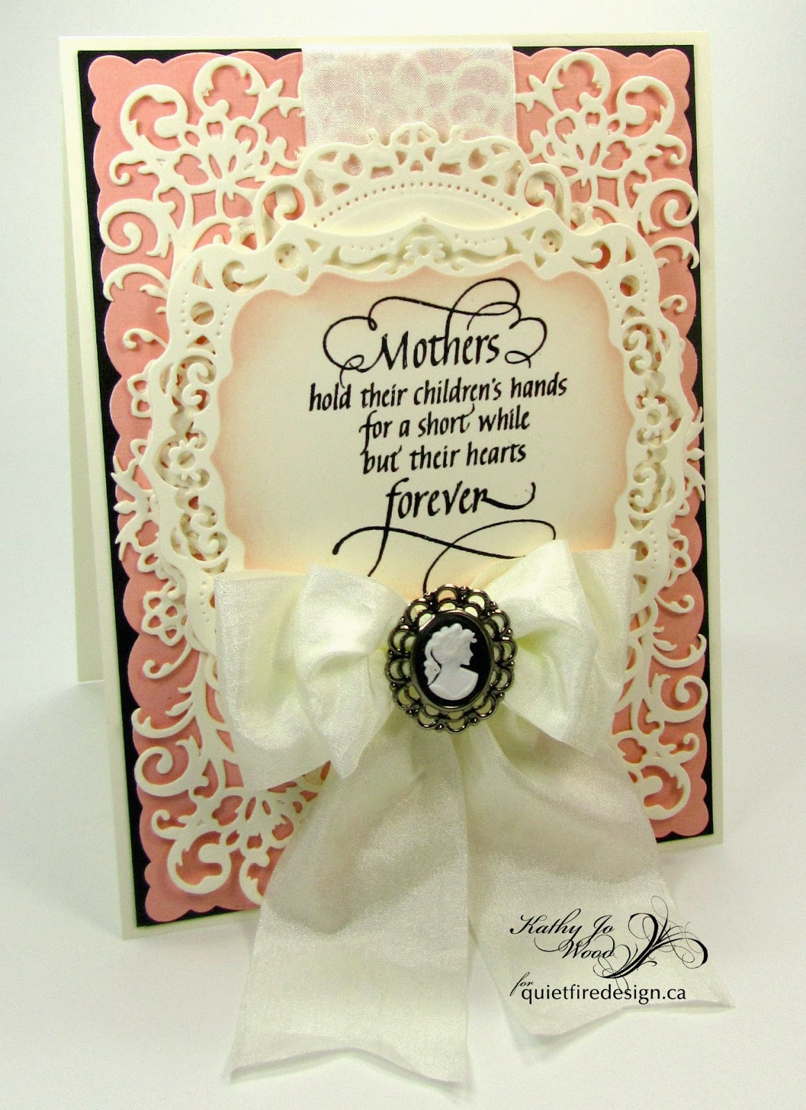 Quietfire Design, Mother's Day, card, mothers hold childrens hands, spellbinders, distress ink, labels 39, floral ovals, devine floral, romantic rose