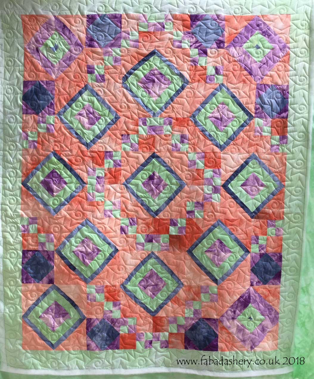 Fabadashery Longarm Quilting Another hand dyed quilt by Jacqueline