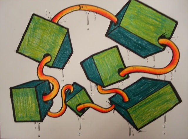 overlapping geometric figures drawing