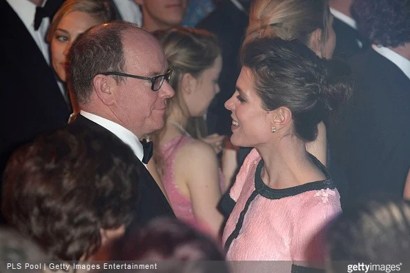 Charlotte Casiraghi and Prince Albert II of Monaco attend the Rose Ball 2015 in aid of the Princess Grace Foundation at Sporting Monte-Carlo 