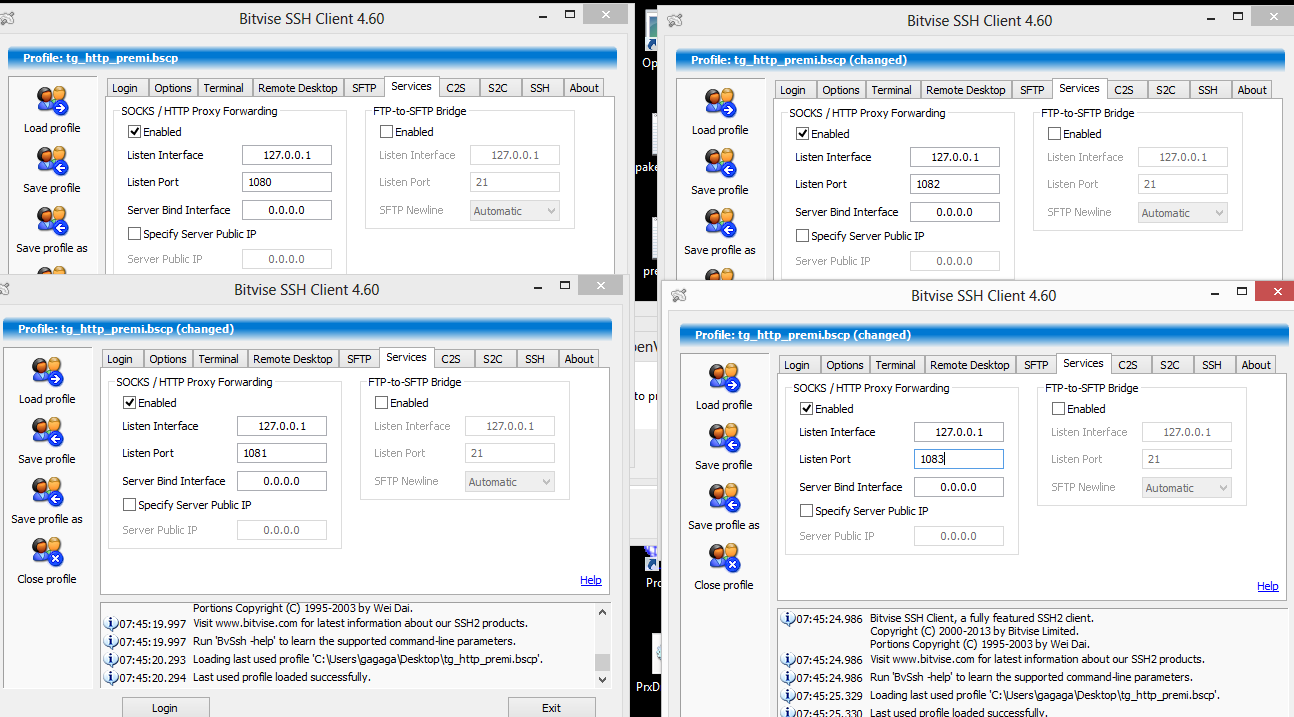 Bind interfaces. Bind interfaces