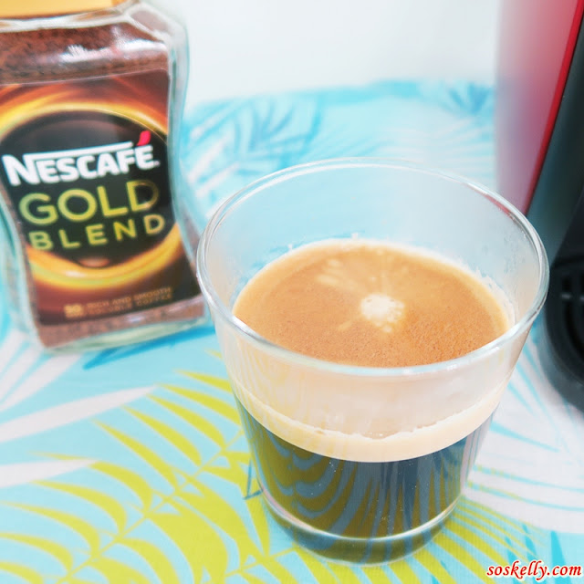 Here is my Perfect Cup of Lungo using Nescafe Gold Blend Barista Machine
