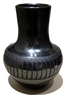 Martinez - Black on Black Vase