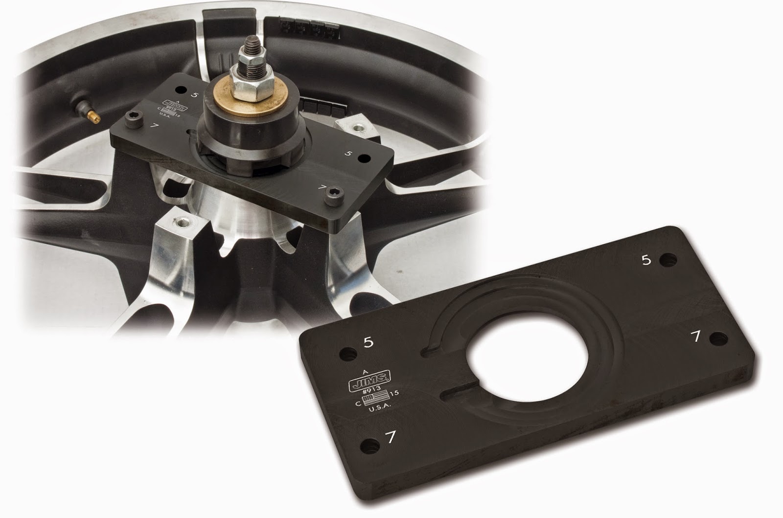 VTwin News JIMS Late Model Wheel Bearing Tool Support Plate