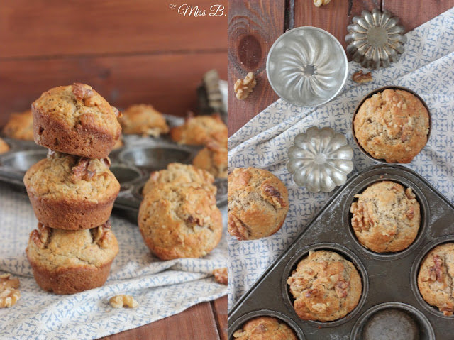 Wie in Elmo Alaska: Bananen-Walnuss-Muffins zum Frühstück Wie in Elmo Alaska: Bananen-Walnuss-Muffins zum Frühstück