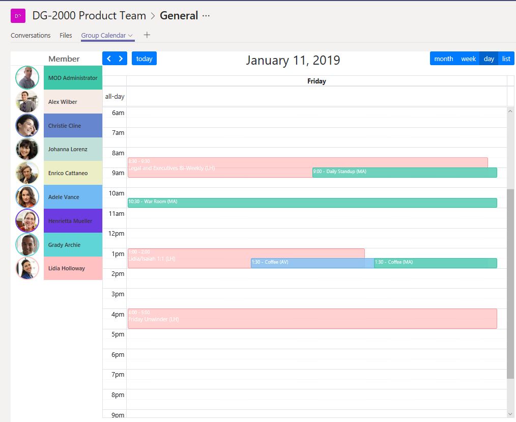Create a Microsoft Teams Group Calendar tab application using the Graph