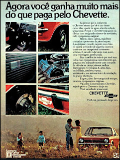 propaganda Chevette 1975, Chevette 75, GM anos 70, Chevrolet década de 70, carros Chevrolet anos 70, Oswaldo Hernandez,