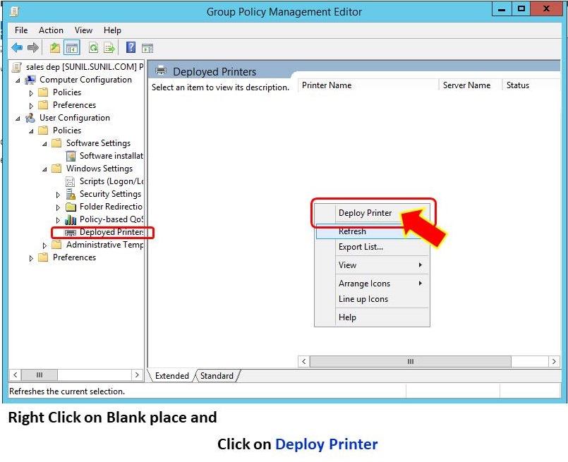 How to Deploy Printer using Group Policy Windows Server 2012