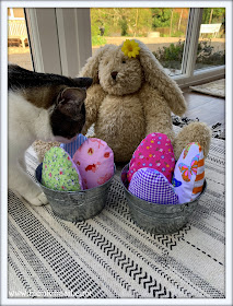 Colouring With Cats #84 ©BionicBasil®  Catnip Easter Eggs with Blossom and Melvyn