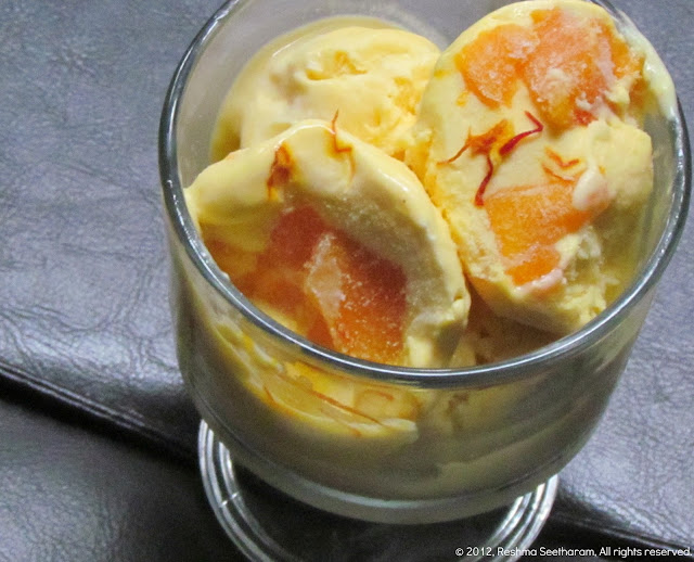 Royal Saffron Mango ice cream