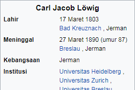 Nih Profil Carl Jacob Löwig - Penemu Bromin Atau Brom