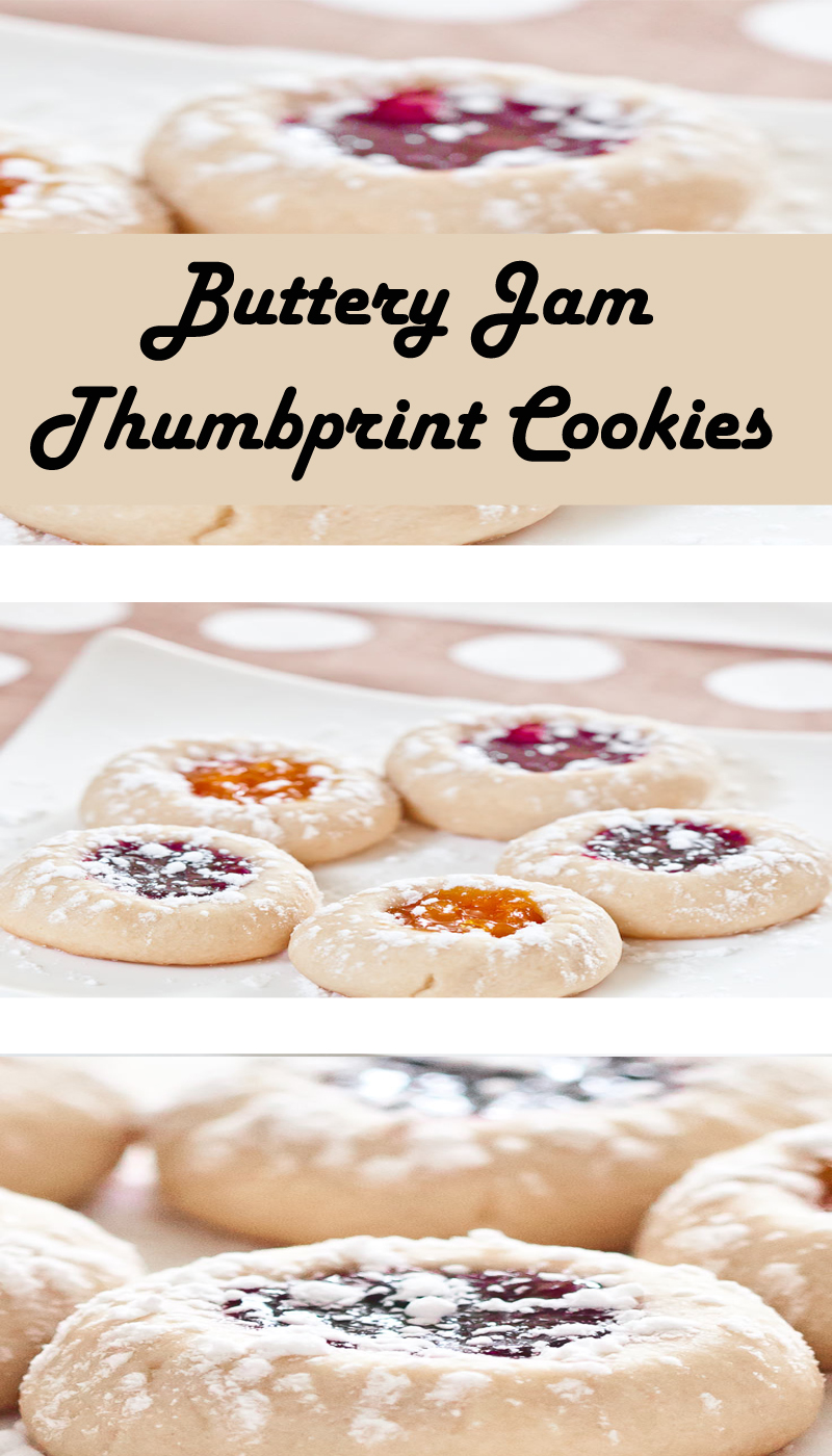 Buttery Jam Thumbprint Cookies Only 6 ingredients Awesome Christmas