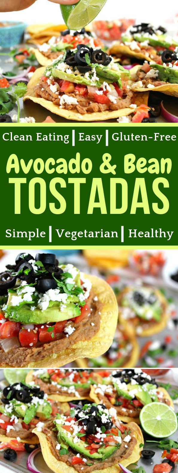 Easy Vegetarian Tostadas #CleanEating #Tacos Easy Vegetarian Tostadas #CleanEating #Tacos