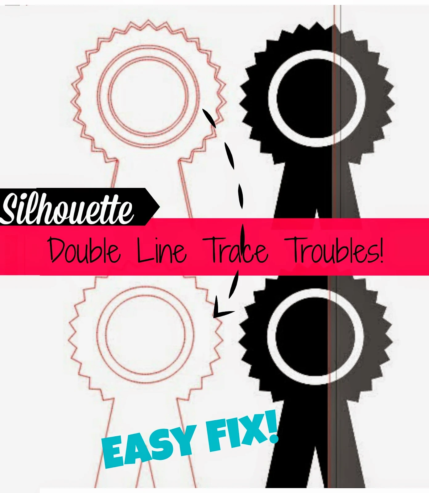 Silhouette, trace, double line, fix, Silhouette Studio
