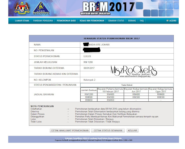 BRIM 2017 LULUS, DUIT PUN DAH MASUK BANK HARINI - Ceritera 
