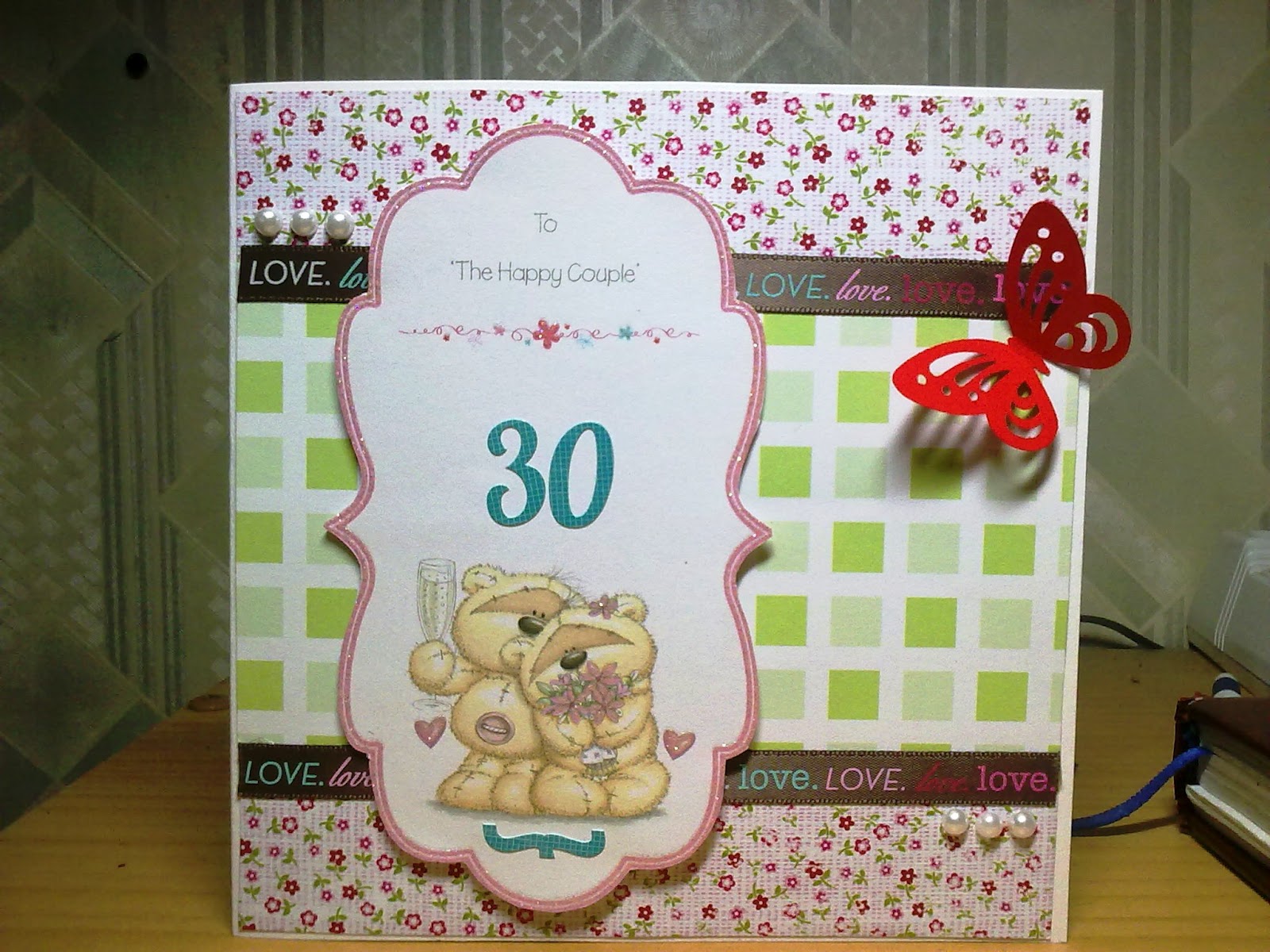 Мои эксперименты со скрапом: открытка на годовщину родителей