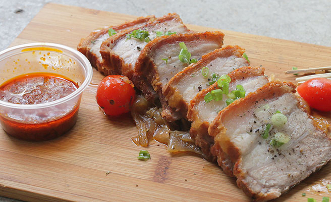 Roasted Pork belly with 3 layers, it's crispy Roasted Pork belly with 3 layers, it's crispy