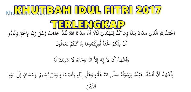 Kumpulan Khutbah Idul Fitri 2017 1438 H Terbaru Terlengkap Komplit Sekolah Dasar Islam