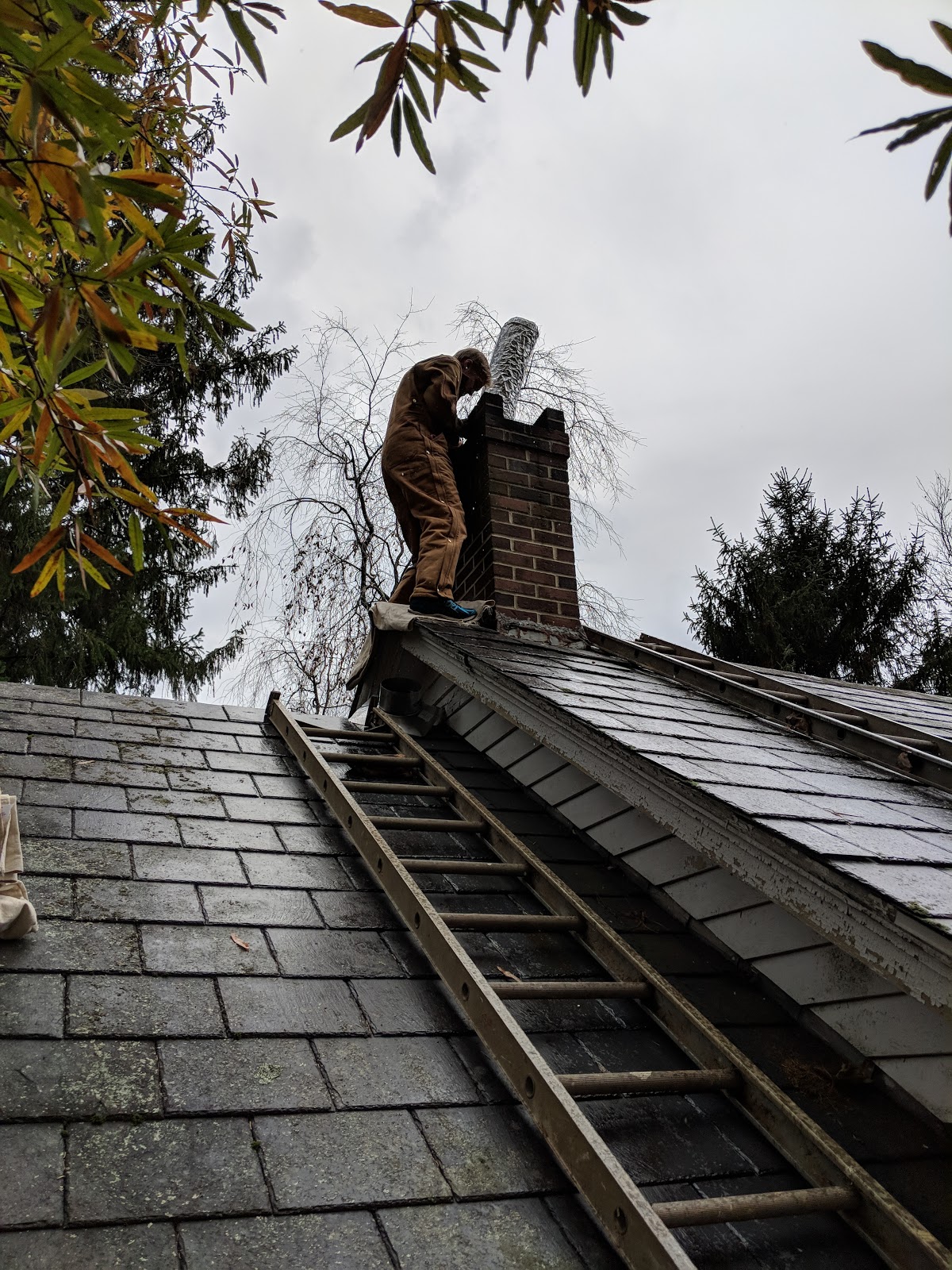 An Old Farm Installing A Chimney Liner