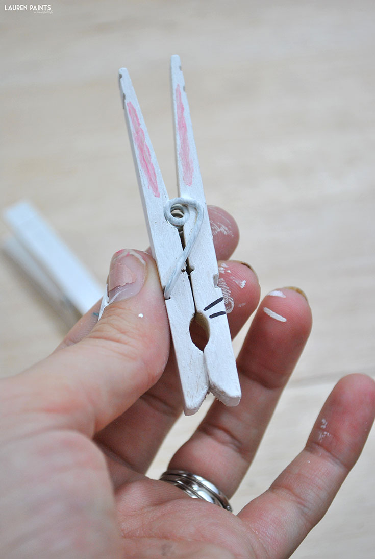 Cute Little Bunny Clothespin Craft - Perfect for Easter & Springtime