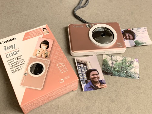 Canon IVY CLIQ+2 Instant Camera Printer + App, Rose Gold with ZINK Sticker  Paper 4519C001 K