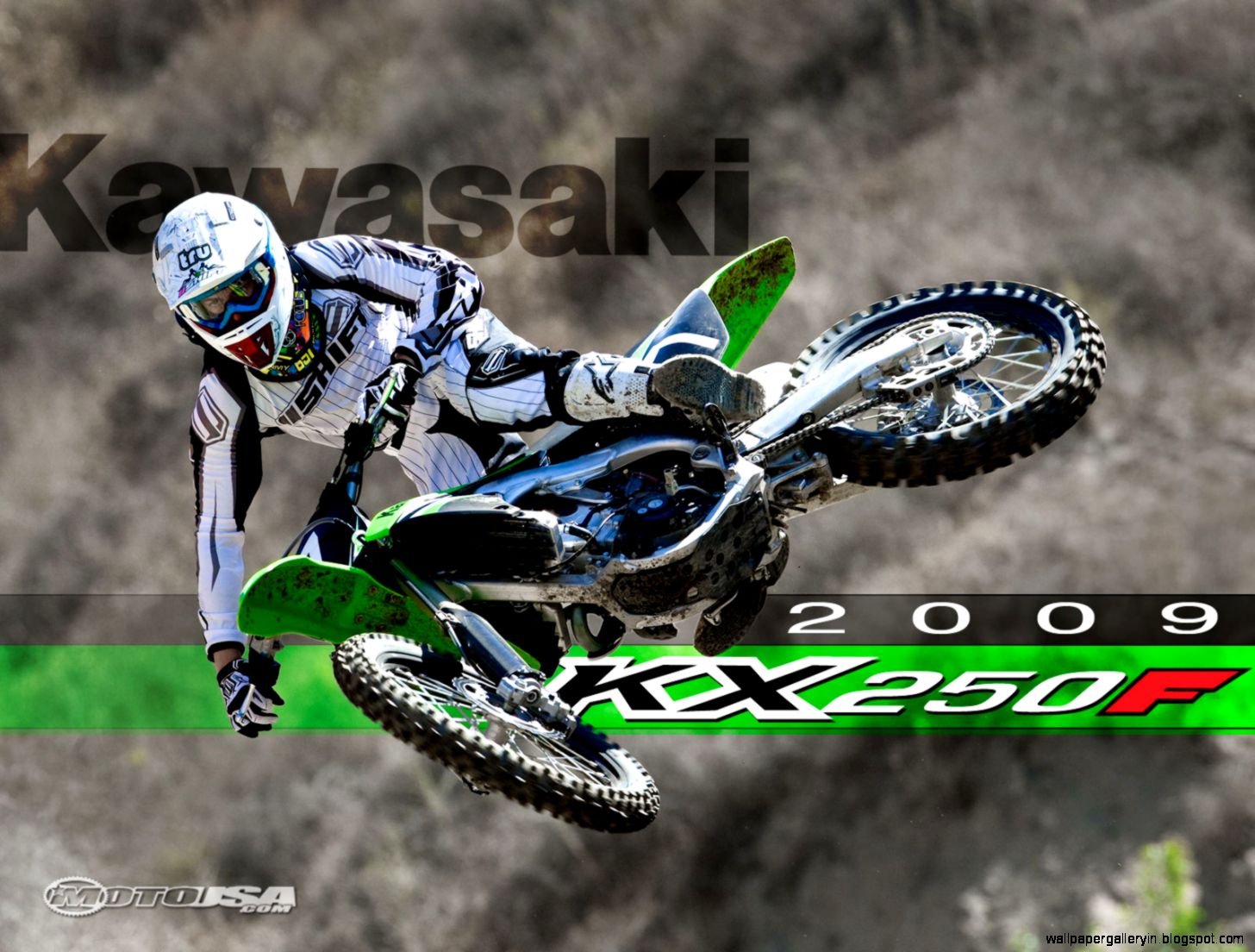Kawasaki Motocross Jump Wallpapers Desktop | Wallpaper Gallery