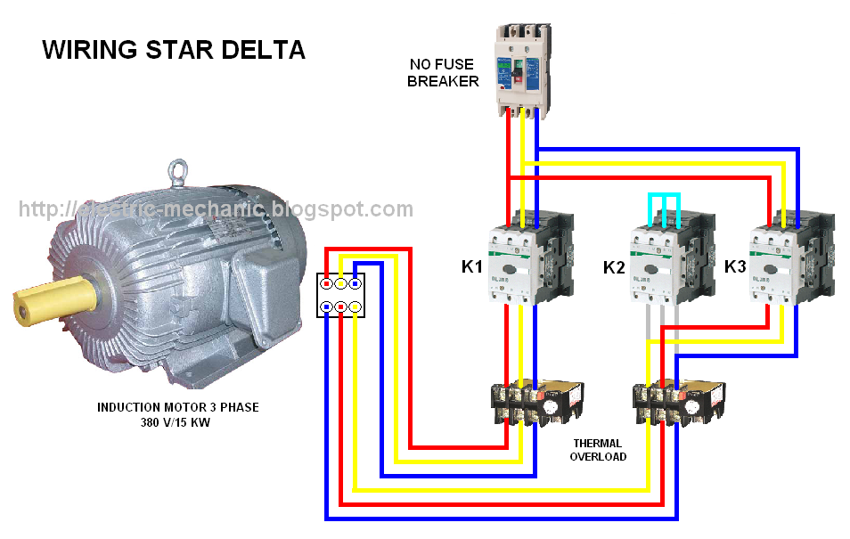 Wiring diagram start delta: Wiring Diagram Star Delta